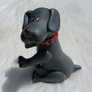 Vintage Pound Puppy Posable Gray 80s 1980s Toy Dog Figure Grey pvc cartoon vtg